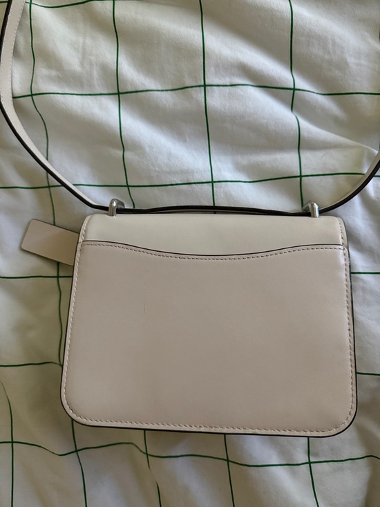 Coach Morgan Square Refine Calf Leather Crossbody CL416 Chalk Silver - Picture 8 of 16